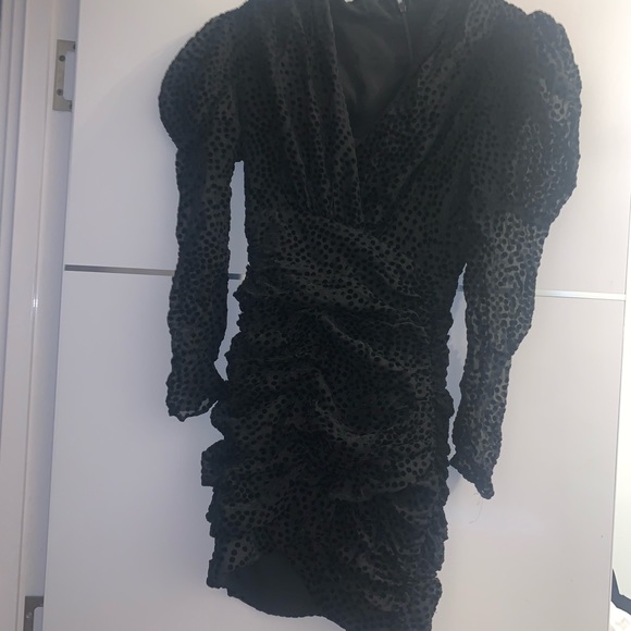 Revolve Bardot spot velour mini dress - Picture 2 of 5